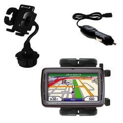 Gomadic Garmin Nuvi 860 Auto Cup Holder with Car Charger - Uses TipExchange