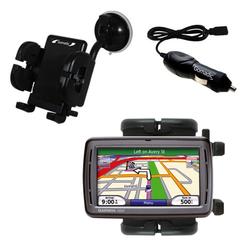 Gomadic Garmin Nuvi 860 Auto Windshield Holder with Car Charger - Uses TipExchange