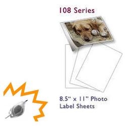 Bastens Gloss white 8-1/2x11 photo label inkjet printable