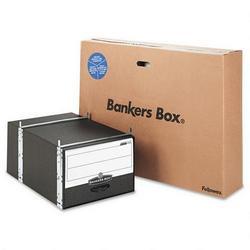 Fellowes HIGH STAK® Storage Drawers, Legal Size, 15wx10 1/2hx24d, Black/White, 6/Carton