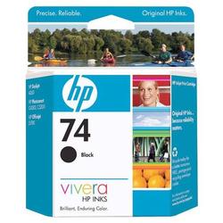 HP No. 74 Black Ink Cartridge for Deskjet D4260 Printer and Officejet J5780 All-in-One Printer - Black