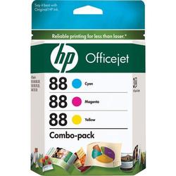 HP No. 88 Combo-pack Ink Cartridges - 860, 1000, 860 Pages, Pages, Pages Cyan, Megenta, Yellow - Cyan, Magenta, Yellow