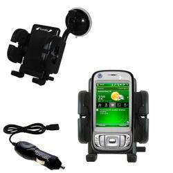 Gomadic HTC TILT Auto Windshield Holder with Car Charger - Uses TipExchange