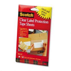 3M Heavyweight 4x6 Clear Label Protector Tape Sheets, Two 25 Sheet Pads/Pack