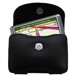 Gomadic Horizontal Leather Case with Belt Clip/Loop for the Garmin Nuvi 205
