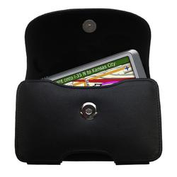 Gomadic Horizontal Leather Case with Belt Clip/Loop for the Garmin Nuvi 255W