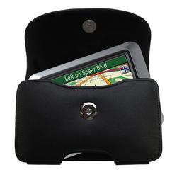Gomadic Horizontal Leather Case with Belt Clip/Loop for the Garmin Nuvi 270