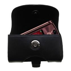 Gomadic Horizontal Leather Case with Belt Clip/Loop for the Motorola MOTORAZR2 V9