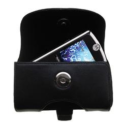 Gomadic Horizontal Leather Case with Belt Clip/Loop for the Motorola ROKR Z6C