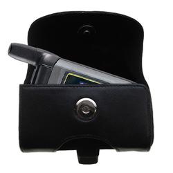 Gomadic Horizontal Leather Case with Belt Clip/Loop for the Motorola i570