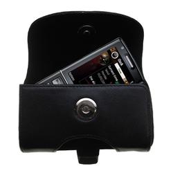 Gomadic Horizontal Leather Case with Belt Clip/Loop for the Samsung SGH-i550
