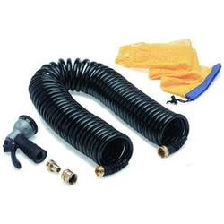 HOSECOIL Hosecoil 50' Black Heavy Duty Hose Flex Relief Nozzle & Bag