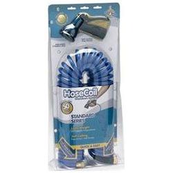 HOSECOIL Hosecoil 50' Blue Hose With Flex Relief Nozzle & Sponge