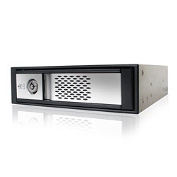Icy Dock ICY DOCK MB671SK-B Screw-less 3.5 SATA Removable Heavy Duty Steel Mobile Rack, Tray-less Internal Hard Drive Enclosure - Black