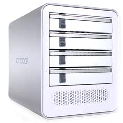 Icy Dock MB561US-4S 4-Bay 3.5 Hard Drive Enclosure - Storage Enclosure - 4 x 3.5 - Slimline Front Accessible - Pearl White