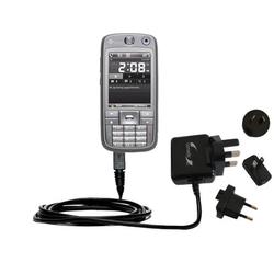 Gomadic International Wall / AC Charger for the HTC S730 - Brand w/ TipExchange Technology