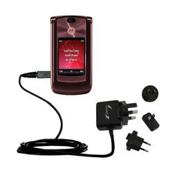 Gomadic International Wall / AC Charger for the Motorola MOTORAZR2 V9 - Brand w/ TipExchange Technol