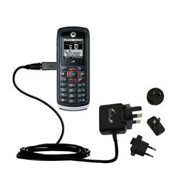 Gomadic International Wall / AC Charger for the Motorola i335 - Brand w/ TipExchange Technology