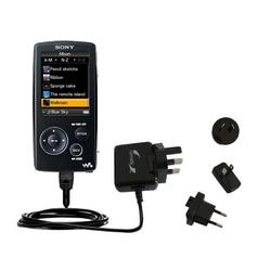 Gomadic International Wall / AC Charger for the Sony Walkman NWZ-A816 - Brand w/ TipExchange Technol