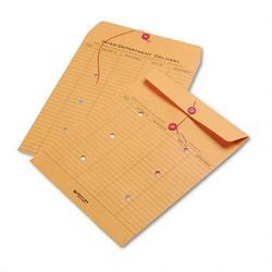 Quality Park Interoffice Envelopes, Kraft String Tie, Printed 2 Sides, 10x13, 100/Carton