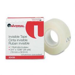 Universal Office Products Invisible Tape, 3/4 x 1296 , 1 Core
