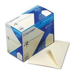 Westvaco Invitation Envelopes with Gummed Seal, Ivory, 4 3/8 x 5 3/4, 100/Box