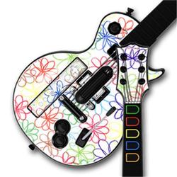 WraptorSkinz Kearas Flowers on White Skin by TM fits Nintendo Wii Guitar Hero III (3) Les Paul Contr