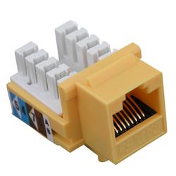 Eforcity Keystone Jack , CAT5E - Yellow