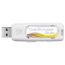 Kingston 2GB DataTraveler Style White Flash Drive