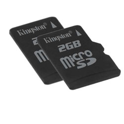 KINGSTON TECHNOLOGY BUY.COM FLASH Kingston 2GB microSD Secure Digital Card - 2 Pack