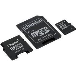 Wireless Emporium, Inc. Kingston 4GB MicroSDHC Memory Card w/SD & miniSD Adapters