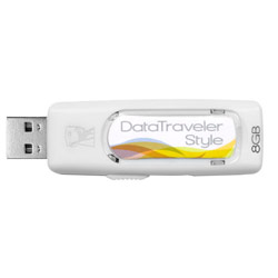 Kingston 8GB DataTraveler Style White Flash Drive