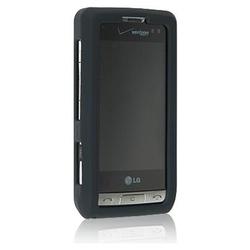IGM LG Dare VX9700 Black Silicone Skin Case+LCD Screen Guard Protector
