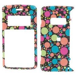 Wireless Emporium, Inc. LG enV2 VX9100 Black w/Color Dots Snap-On Protector Case Faceplate