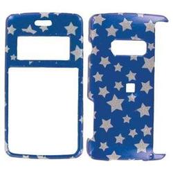 Wireless Emporium, Inc. LG enV2 VX9100 Blue w/Glitter Stars Snap-On Protector Case Faceplate