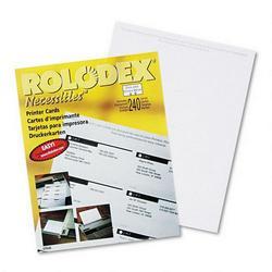 Rolodex Corporation Laser/Ink Jet Rotary File Cards, 240 2 1/4 x 4 Cards/Pack, 8 Cards/Sheet