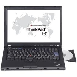 LENOVO, INC. Lenovo ThinkPad T61 Notebook - Intel Core 2 Duo T8100 2.1GHz - 15.4 WXGA - 1GB DDR2 SDRAM - 120GB HDD - DVD-Writer (DVD-RAM/-R/-RW) - Gigabit Ethernet, Wi-Fi - (646505U)