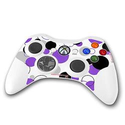 WraptorSkinz Lots Of Dots Purple on White Skin by TM fits XBOX 360 Wireless Controller (CONTROLLER N
