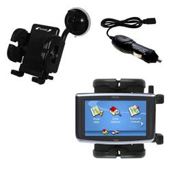 Gomadic Magellan Maestro 4000 Auto Windshield Holder with Car Charger - Uses TipExchange