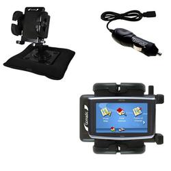 Gomadic Magellan Maestro 5340 Auto Bean Bag Dash Holder with Car Charger - Uses TipExchange