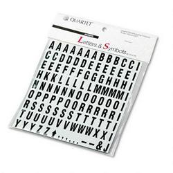 Quartet Manufacturing. Co. Magnetic Letters & Symbols for Magnetic Boards, 3/4 h, Black On White, 120/Set