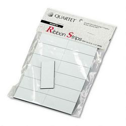 Quartet Manufacturing. Co. Magnetic Write On/Wipe Off Strips, 2w x 7/8h, White, 25/Pack