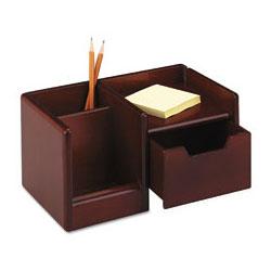 Rolodex Corporation Mahogany Wood Tones Handheld Electronics Organizer, 10 w x 6 d x 5 h