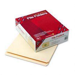 Smead Manufacturing Co. Manila File Folders, Recycled, Double Ply Top, Straight Cut, Letter, 100/Box