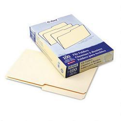 Esselte Pendaflex Corp. Manila File Folders, Recycled, Top Tab, 1/2 Cut, Assorted, Legal, 100/Box