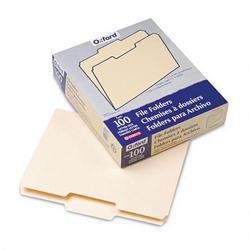 Esselte Pendaflex Corp. Manila File Folders, Recycled, Top Tab, 1/3 Cut, 2nd Position, Letter, 100/Box