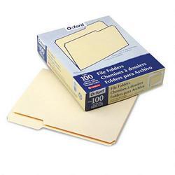 Esselte Pendaflex Corp. Manila File Folders, Recycled, Top Tab, 1/3 Cut, 3rd Position, Letter, 100/Box