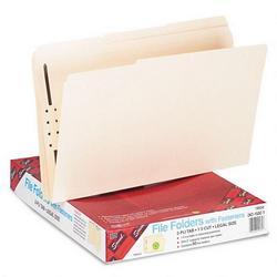 Smead Manufacturing Co. Manila Folders with One 2 Capacity Fastener, Legal, 1/3 Cut Asstd, 50/Box