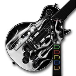 WraptorSkinz Metal Flames Chrome Skin by TM fits Nintendo Wii Guitar Hero III (3) Les Paul Controlle