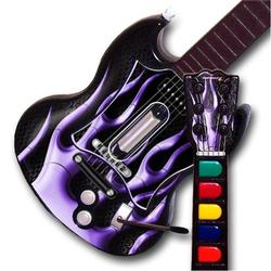 WraptorSkinz Metal Flames Purple TM Skin fits All PS2 SG Guitars Controllers (GUITAR NOT INCLUDED)s